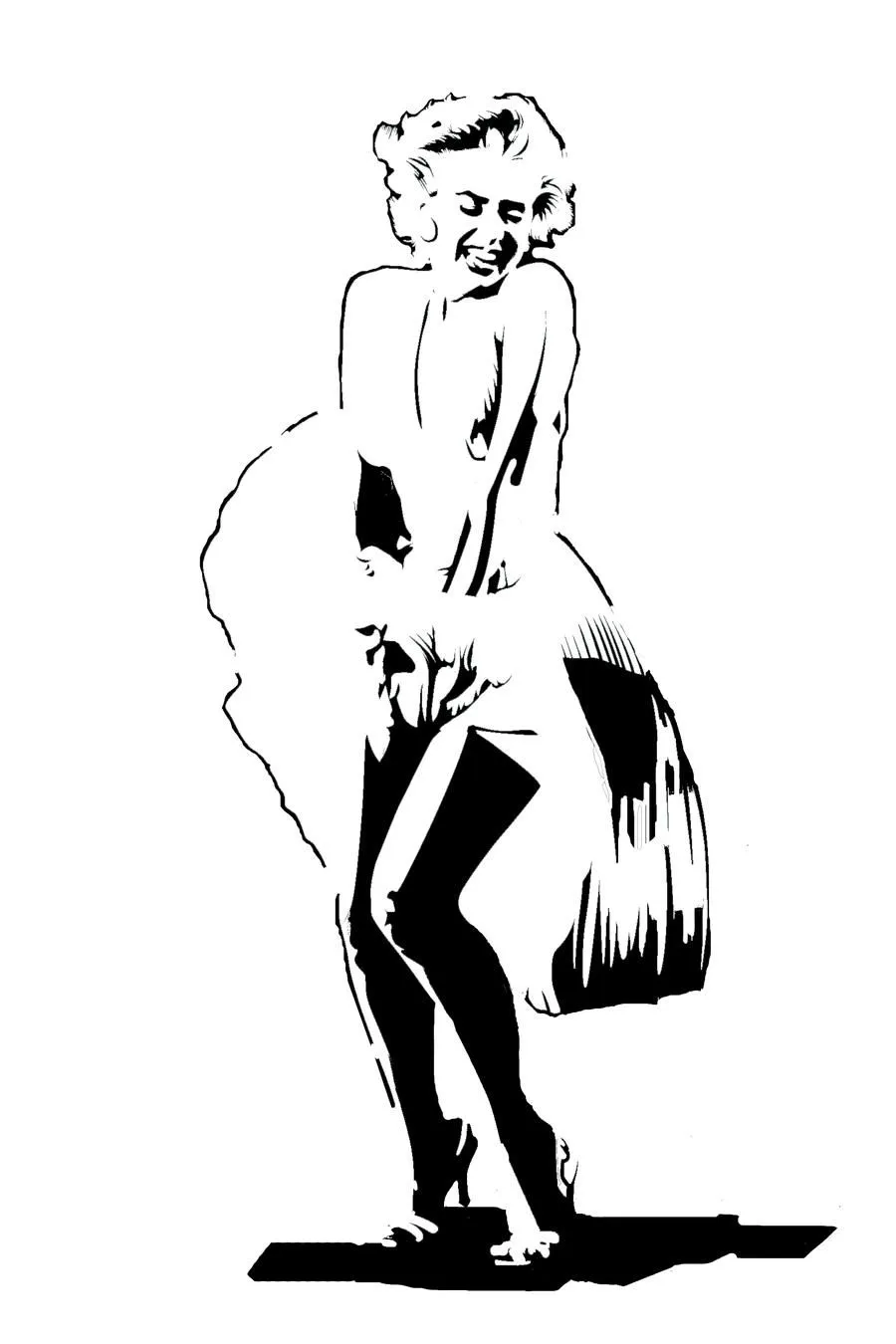 Marilyn Monroe Stencil 3 by Omatarox on DeviantArt Marilyn Monroe Stencil 3 by Omatarox on DeviantArt