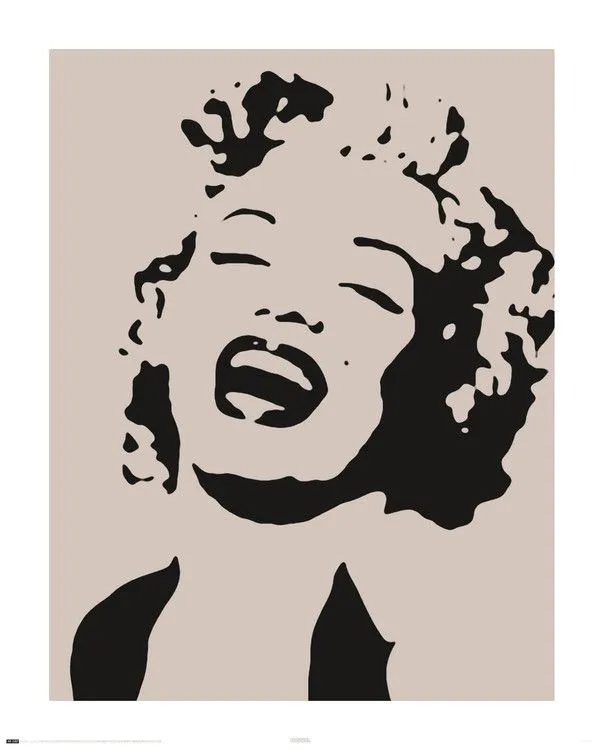 MARILYN MONROE - stencil pósters / láminas - Compra en Europosters
