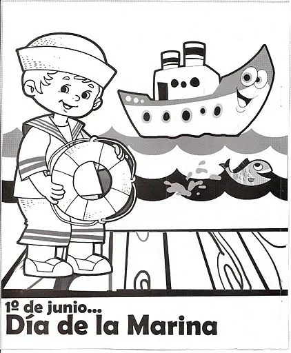 Día de la marina para colorear | Manualidades ... Día de la marina para colorear | Manualidades ...