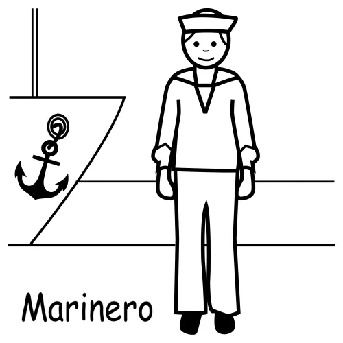 Imagenes para colorear de marinero - Imagui