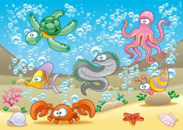 marinos-animales-de-dibujos- ...