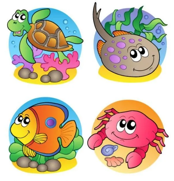 marinos animales de dibujos animados de vectores | dibujos marinos ... marinos animales de dibujos animados de vectores | dibujos marinos ...