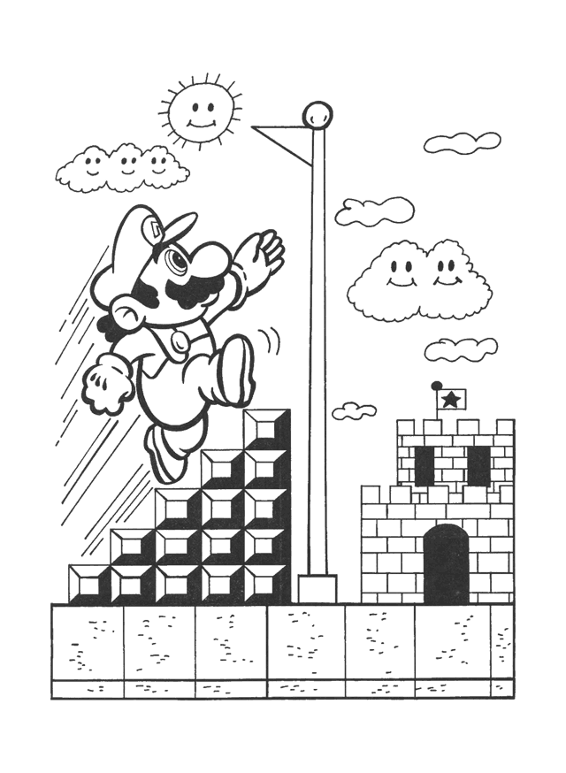 Mario Bros 2 Colouring Pages | Mario coloring pages, Super mario coloring pages, Coloring pages