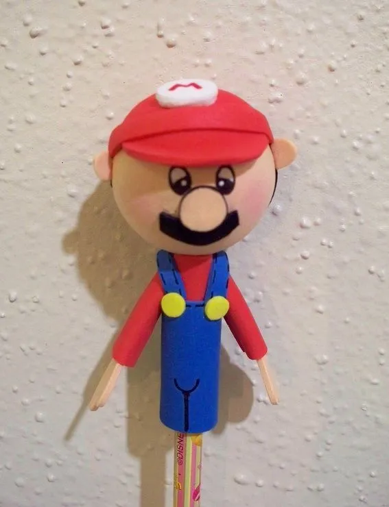 Mario Bros. craft foam pencil topper | joshua christmas ideas ... Mario Bros. craft foam pencil topper | joshua christmas ideas ...