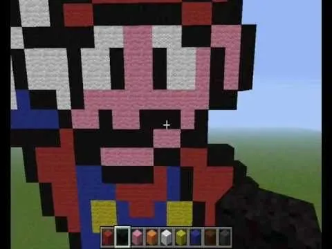 Como hacer a mario bros en minecraft - YouTube