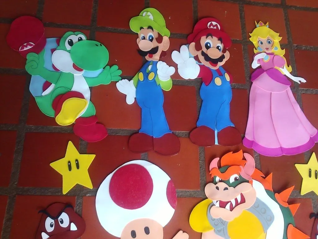 Mario Bros Personaje Nintendo De 80cm En Foami Para Decorar - BsF ... Mario Bros Personaje Nintendo De 80cm En Foami Para Decorar - BsF ...