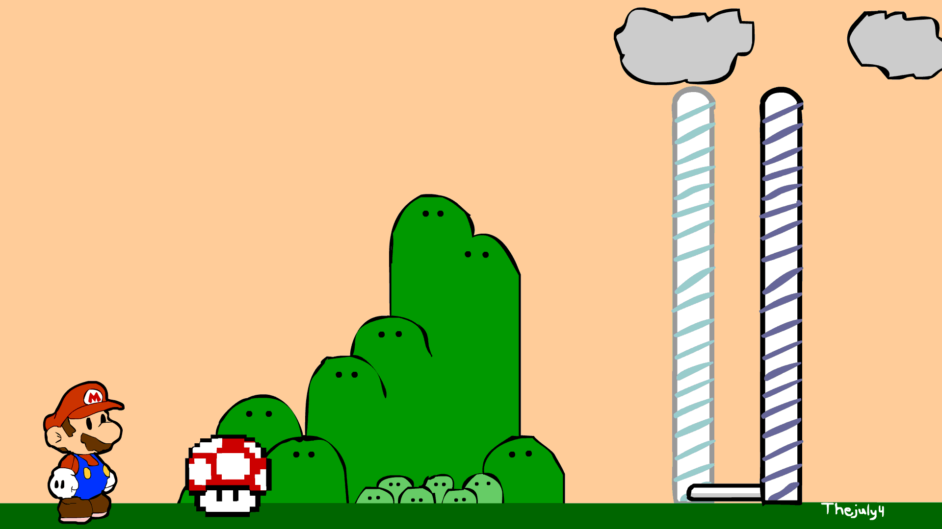 Mario Level End Scene GIF in Flash by thejuly4 on DeviantArt