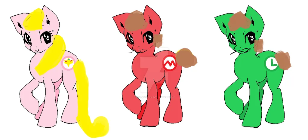 Mario Pony Adopts by pingasopera on DeviantArt