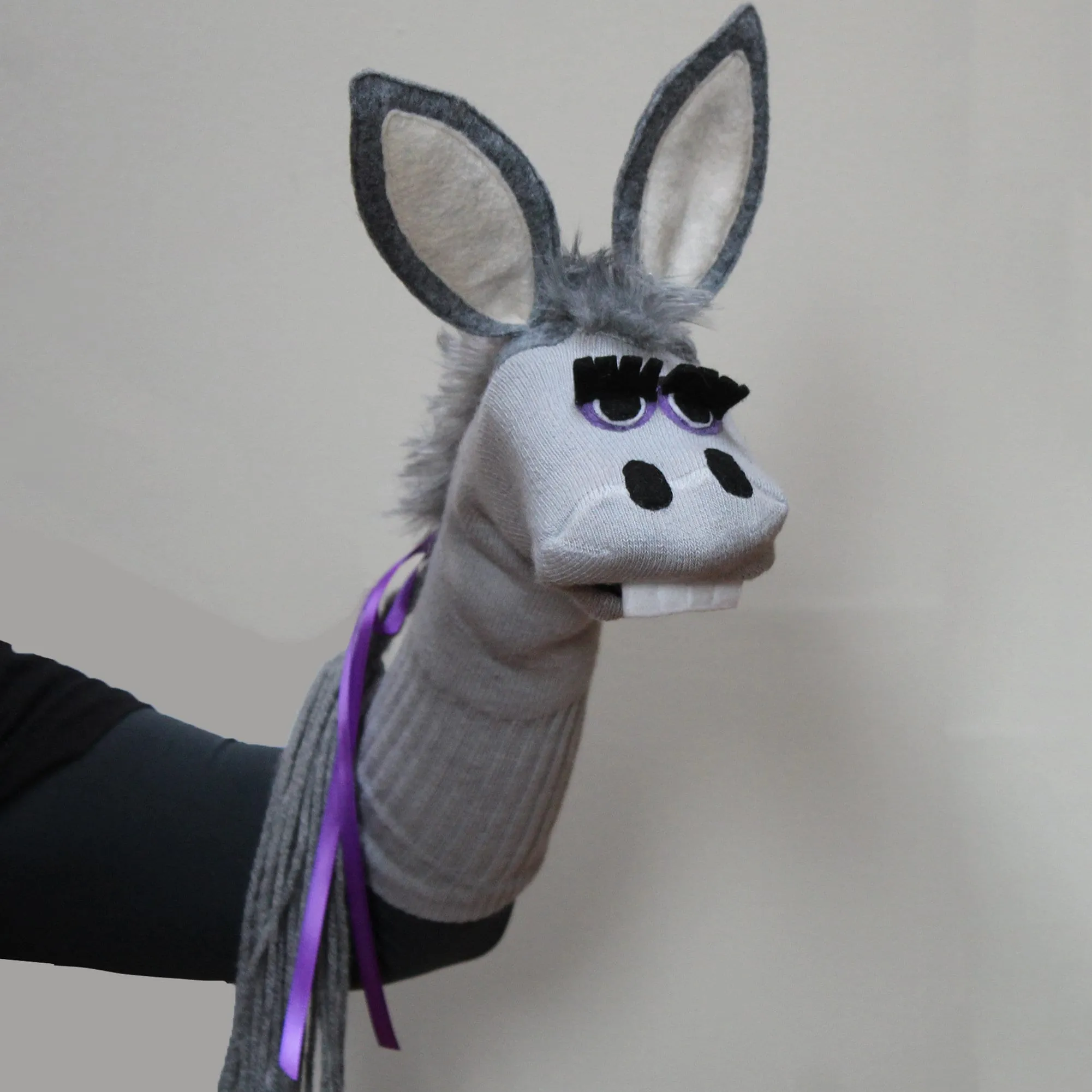 Marioneta de calcetín de lujo burro encantador calidad de - Etsy México Marioneta de calcetín de lujo burro encantador calidad de - Etsy México