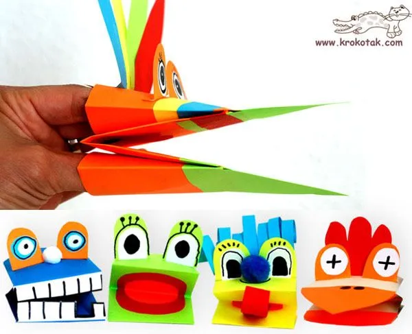 Marionetas de cartulina para manos Marionetas de cartulina para manos