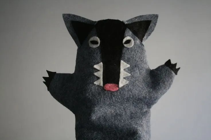 Marionetas, fieltro, lobo, wolf, DIY, Los tres cerditos, Teatro ... Marionetas, fieltro, lobo, wolf, DIY, Los tres cerditos, Teatro ...