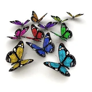 Mariposa animada de colores - Imagui