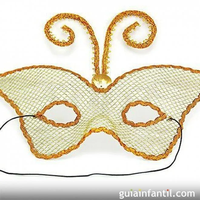 Mariposa blanca de antifaz - Antifaces para niños y padres ... Mariposa blanca de antifaz - Antifaces para niños y padres ...