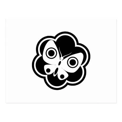 Mariposa blanco y negro tarjeta postal de Zazzle. Mariposa blanco y negro tarjeta postal de Zazzle.