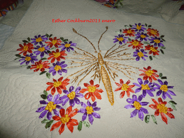 mariposa bordada en cinta | algo | Pinterest mariposa bordada en cinta | algo | Pinterest