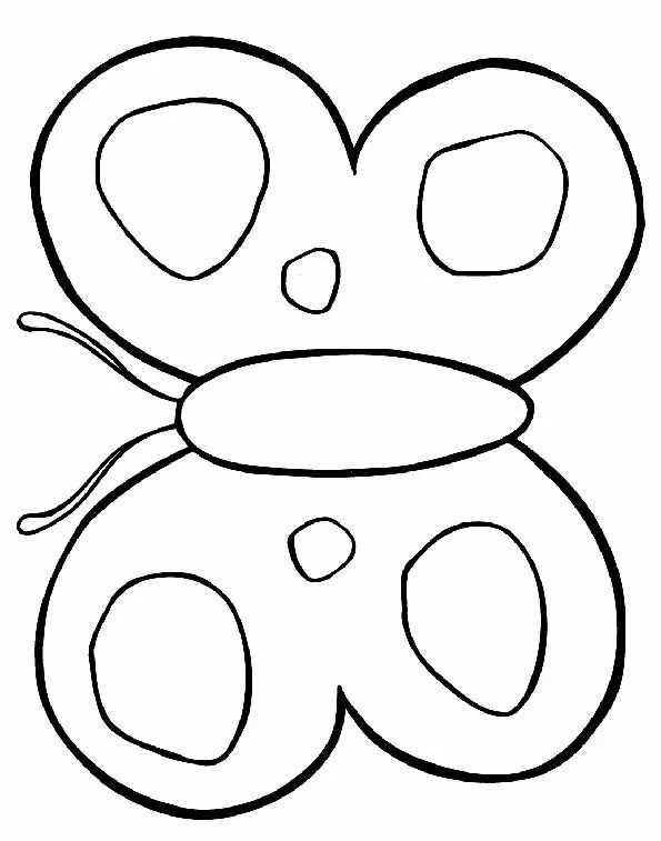 Mariposa butterfly para colorear. Teby y Tib - Portal Infantil