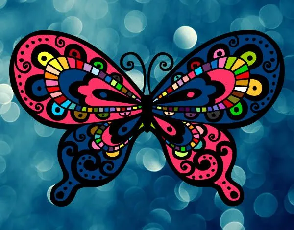 Dibujo de mariposa mucho color pintado por Dapg en Dibujos.net el ... Dibujo de mariposa mucho color pintado por Dapg en Dibujos.net el ...