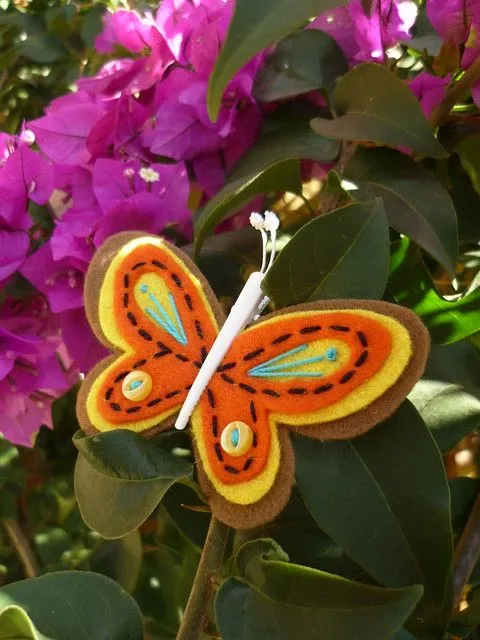 mariposa de fieltro a 4 manos | Flickr - Photo Sharing!