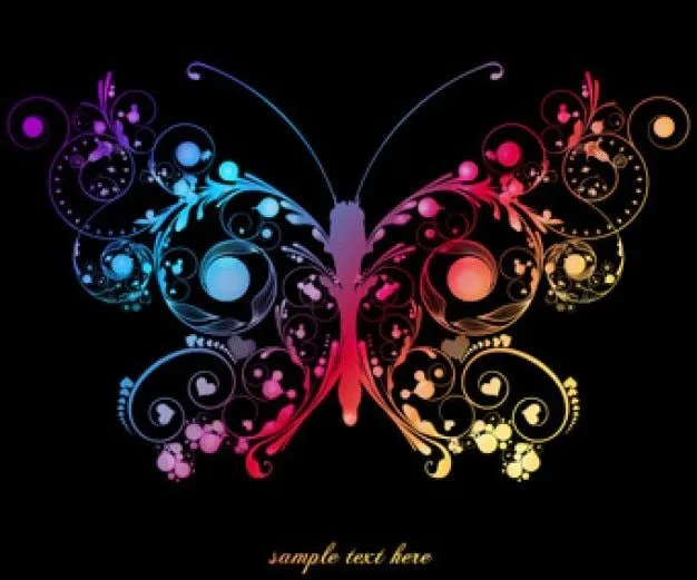 mariposa florales abstractos | Descargar Vectores gratis