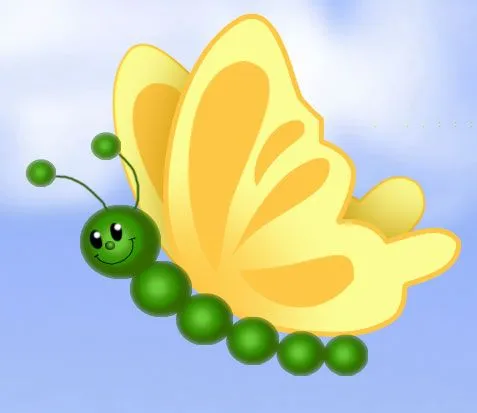 Mariposa infantil - Imagui