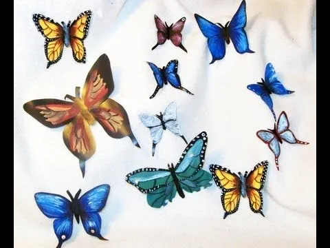 como hacer una mariposa con lata de refresco - YouTube como hacer una mariposa con lata de refresco - YouTube
