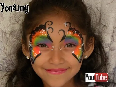 MARIPOSA MULTICOLOR ( PINTACARITAS ).- FACE PAINTING BUTTERFLY ... MARIPOSA MULTICOLOR ( PINTACARITAS ).- FACE PAINTING BUTTERFLY ...