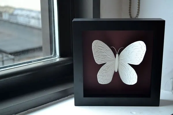 Mariposa de papel enmarcada - Guía de MANUALIDADES Mariposa de papel enmarcada - Guía de MANUALIDADES