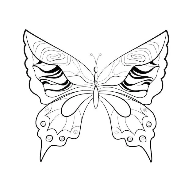 Mariposa con un patrón en las alas insectos exóticos imprimir para tatuaje ilustración vectorial | Vector Premium Mariposa con un patrón en las alas insectos exóticos imprimir para tatuaje ilustración vectorial | Vector Premium