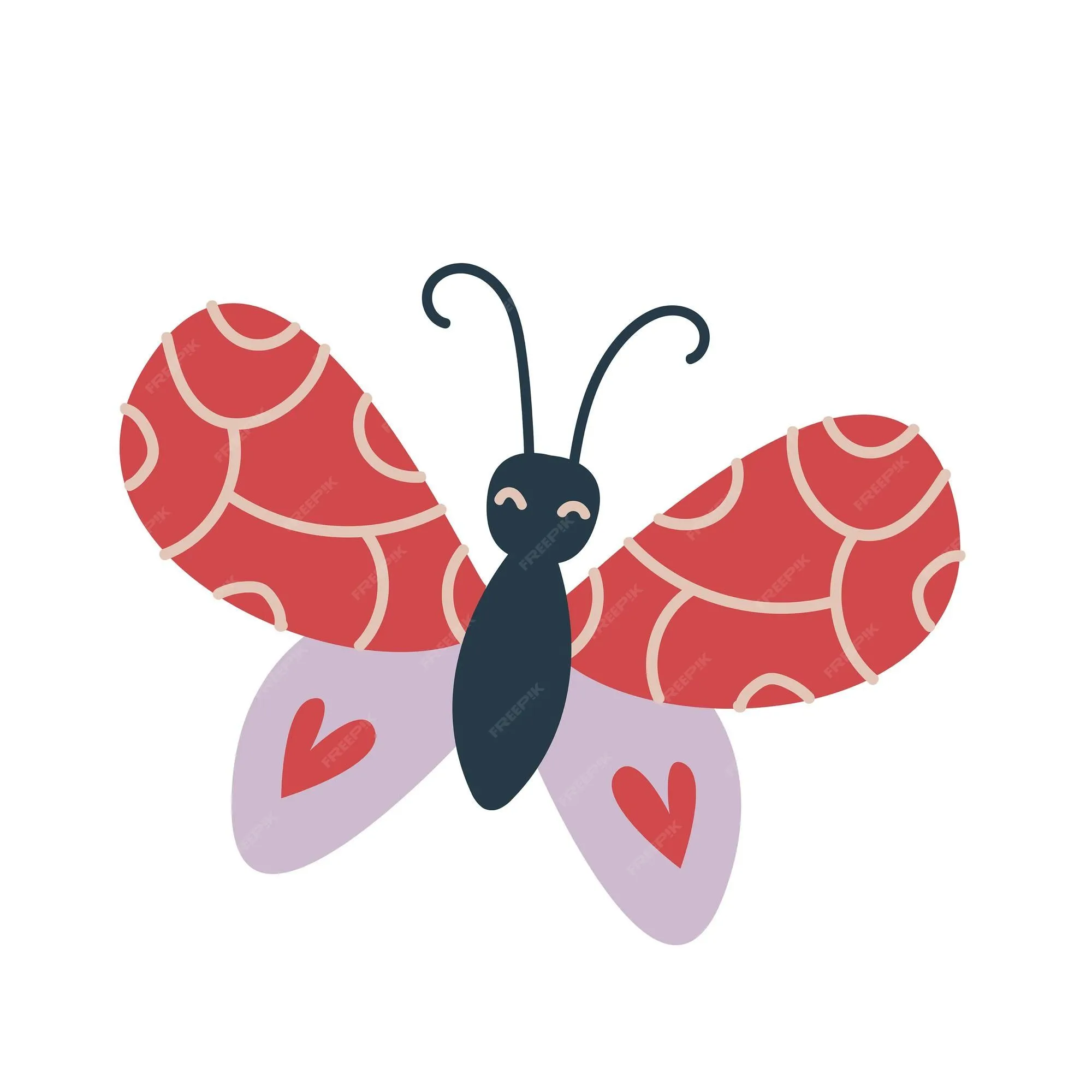 Mariposa roja aislada con un corazón en las alas. colores pastel boho. imprimir para la decoración de la guardería, ropa, habitación, postal, arte de la etiqueta engomada linda diversión | Vector Premium Mariposa roja aislada con un corazón en las alas. colores pastel boho. imprimir para la decoración de la guardería, ropa, habitación, postal, arte de la etiqueta engomada linda diversión | Vector Premium