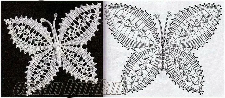 Mariposa tejida | Tejido . Crochet . Palillo | Pinterest Mariposa tejida | Tejido . Crochet . Palillo | Pinterest