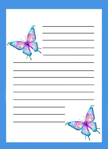 MARIPOSAS DE COLORES EN MARCO AZUL PAPEL DE CARTA INFANTIL PARA ... MARIPOSAS DE COLORES EN MARCO AZUL PAPEL DE CARTA INFANTIL PARA ...