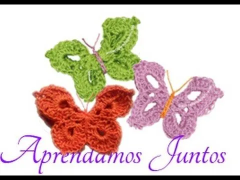 Mariposas en Crochet - YouTube