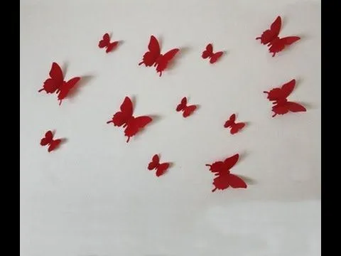 Como hacer Mariposas para decorar la pared - YouTube Como hacer Mariposas para decorar la pared - YouTube