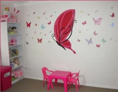 Paredes pintadas con mariposas - Imagui