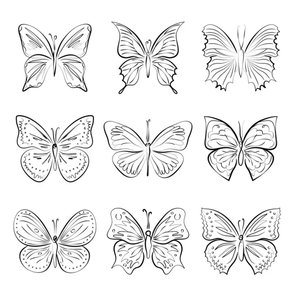 Mariposas dibujadas a mano — Vector stock © Greenvalley #49993633 Mariposas dibujadas a mano — Vector stock © Greenvalley #49993633