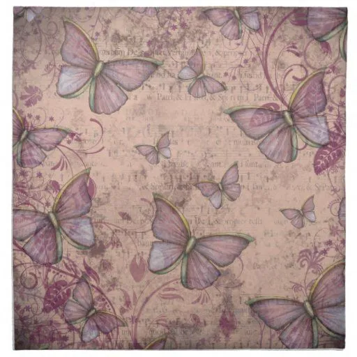 Mariposas del estilo del vintage y servilletas flo de Zazzle. Mariposas del estilo del vintage y servilletas flo de Zazzle.