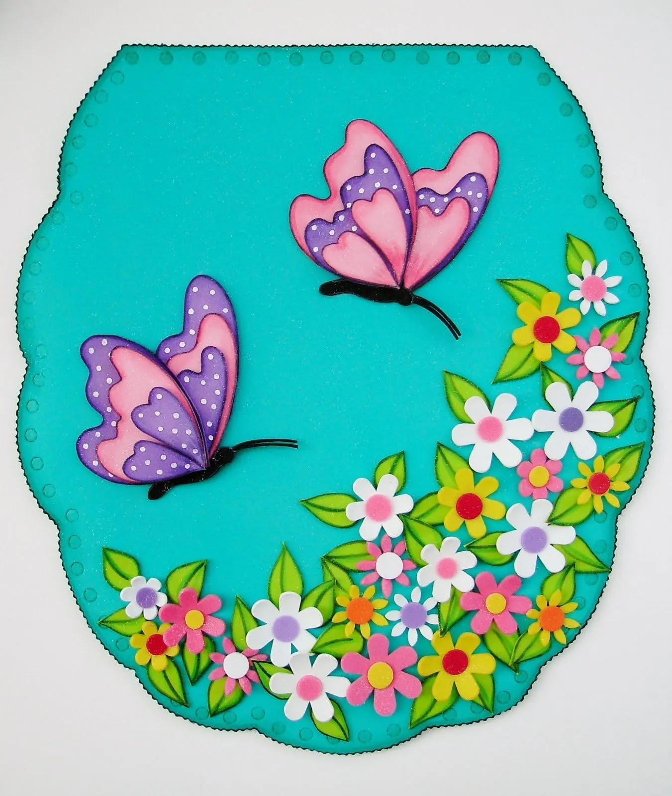 Mariposas y flores de foami - Imagui
