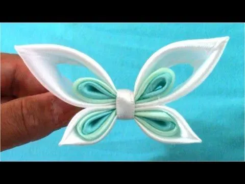 Mariposas Kanzashi butterflies ribbons en cintas para el cabello ... Mariposas Kanzashi butterflies ribbons en cintas para el cabello ...