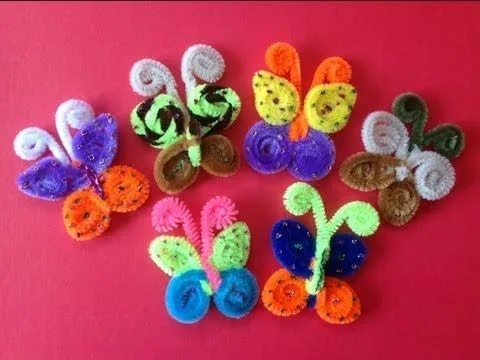 mariposas con limpiapipas | manualidades | Pinterest