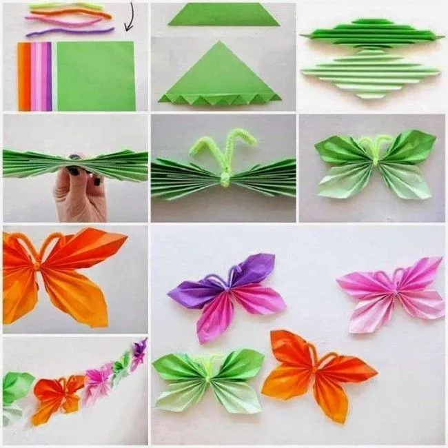 mariposas de papel para decoración faciles de hacer paso a paso ... mariposas de papel para decoración faciles de hacer paso a paso ...