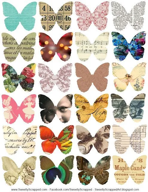 Mariposas de papel. | Ideas y material gratis para fiestas y ... Mariposas de papel. | Ideas y material gratis para fiestas y ...