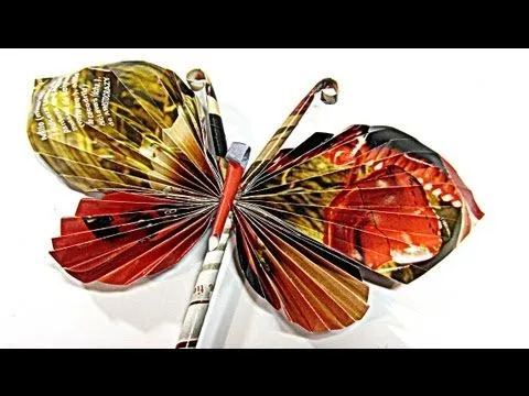 Como hacer mariposas de papel. Paper butterflies. - YouTube Como hacer mariposas de papel. Paper butterflies. - YouTube