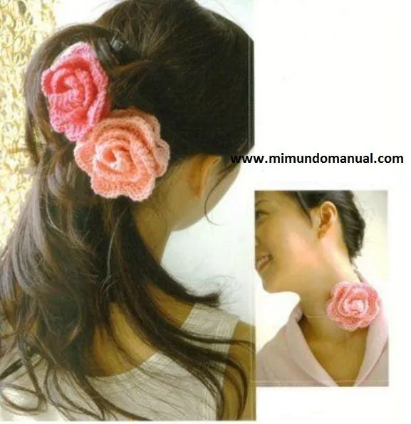 Mariposas para el pelo tejidas a crochet ~ Mimundomanual Mariposas para el pelo tejidas a crochet ~ Mimundomanual