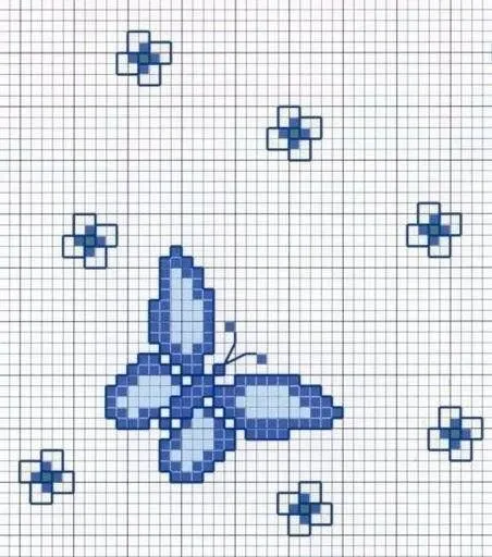 Mariposas en punto de cruz. | Ideas sencillas con Punto de Cruz ... Mariposas en punto de cruz. | Ideas sencillas con Punto de Cruz ...