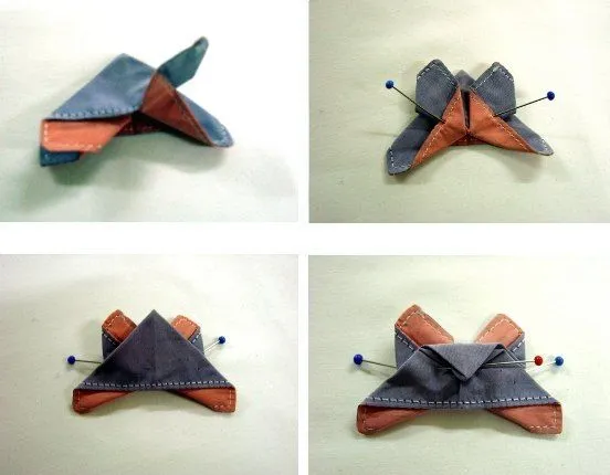 Mariposas de tela para el cabello - Guía de MANUALIDADES Mariposas de tela para el cabello - Guía de MANUALIDADES