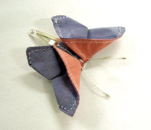 Mariposas de tela para el cabello - Guía de MANUALIDADES Mariposas de tela para el cabello - Guía de MANUALIDADES