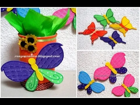 Mariposas tridimensionales en goma eva - Youtube Downloader mp3