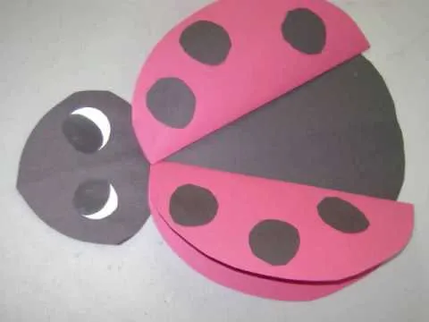 Como hacer una mariquita o catarina de papel - YouTube Como hacer una mariquita o catarina de papel - YouTube