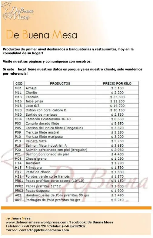 Mariscos | De buena mesa