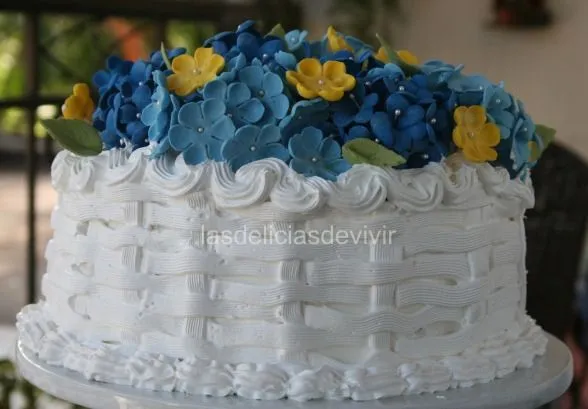 Marmol Cake y decoración en forma de canasta